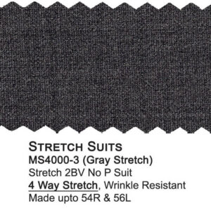 Gray MS4000-3 Mantoni Stretch Suit