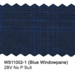 Blue Windowpane WS11002-1 Woolston Wool Stretch Suit