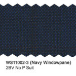 Navy Windowpane WS11002-3 Woolston Wool Stretch Suit