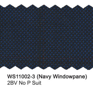Navy Windowpane WS11002-3 Woolston Wool Stretch Suit