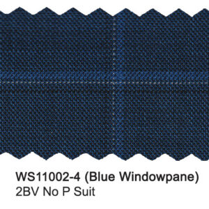 Blue Windowpane WS11002-4 Woolston Wool Stretch Suit