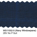 Navy Windowpane WS11002-5 Woolston Wool Stretch Suit