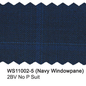 Navy Windowpane WS11002-5 Woolston Wool Stretch Suit