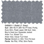 Solid Light Gray G45001-1 Giorgio Fiorelli Suit