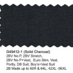Solid Charcoal G49412-1 Giorgio Fiorelli Suit
