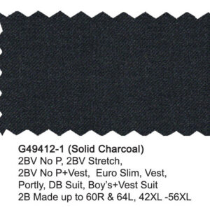 Solid Charcoal G49412-1 Giorgio Fiorelli Suit